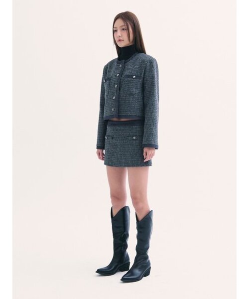 BABLETWO(ビーエイブルトゥー)の「Leona tweed skirt CHARCOLE(スカート・レディース・その他・ONE SIZE)」の5枚目の写真
