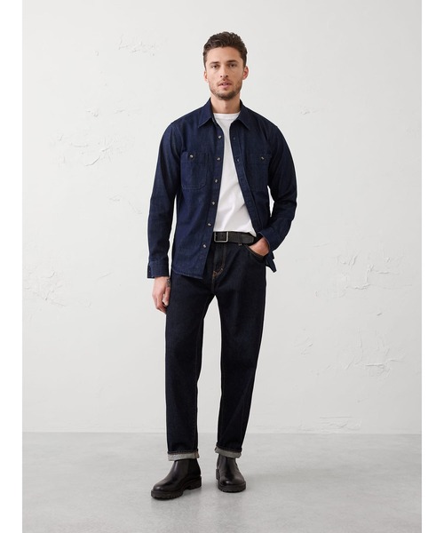 BANANA REPUBLIC FACTORY STORE(バナナリパブリック ファクトリーストア)の「BANANA REPUBLIC FACTORY STORE スタンダードフィット ヴィンテージ デニムシャツ(シャツ/ブラウス・メンズ・インディゴブルー/イエロー・M/L/S/XL)」の5枚目の写真