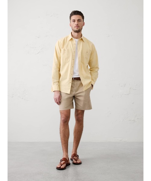 BANANA REPUBLIC FACTORY STORE(バナナリパブリック ファクトリーストア)の「BANANA REPUBLIC FACTORY STORE スタンダードフィット ヴィンテージ デニムシャツ(シャツ/ブラウス・メンズ・インディゴブルー/イエロー・M/L/S/XL)」の8枚目の写真