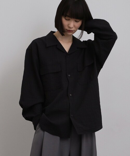 tk.TAKEO KIKUCHI（ティーケータケオキクチ）の「シアーストライプシャツ（シャツ/ブラウス・メンズ・ホワイト/ブラック・02/03）」の14枚目の写真