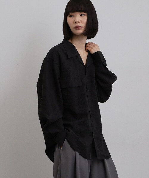 tk.TAKEO KIKUCHI（ティーケータケオキクチ）の「シアーストライプシャツ（シャツ/ブラウス・メンズ・ホワイト/ブラック・02/03）」の15枚目の写真