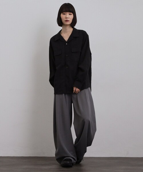 tk.TAKEO KIKUCHI（ティーケータケオキクチ）の「シアーストライプシャツ（シャツ/ブラウス・メンズ・ホワイト/ブラック・02/03）」の16枚目の写真