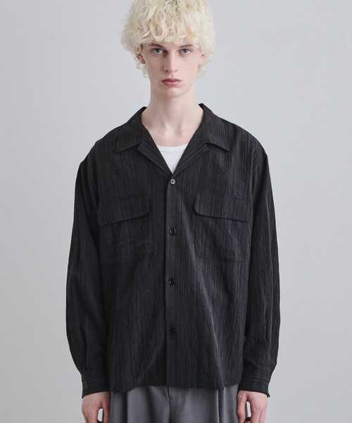 tk.TAKEO KIKUCHI（ティーケータケオキクチ）の「シアーストライプシャツ（シャツ/ブラウス・メンズ・ホワイト/ブラック・02/03）」の18枚目の写真