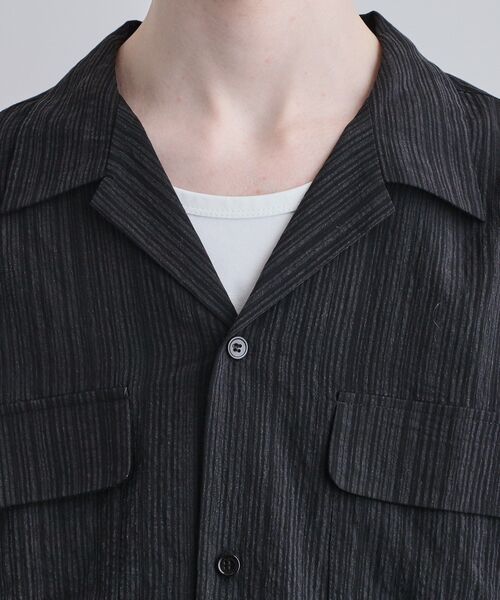 tk.TAKEO KIKUCHI（ティーケータケオキクチ）の「シアーストライプシャツ（シャツ/ブラウス・メンズ・ホワイト/ブラック・02/03）」の21枚目の写真