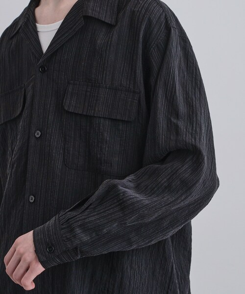 tk.TAKEO KIKUCHI（ティーケータケオキクチ）の「シアーストライプシャツ（シャツ/ブラウス・メンズ・ホワイト/ブラック・02/03）」の22枚目の写真