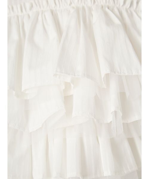 FRAY I.D(フレイアイディー)の「チュールコンビフリルティアードブラウス(シャツ/ブラウス・レディース・ブラック/ライトブルー/ホワイト・F)」の10枚目の写真