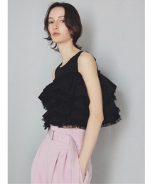 FRAY I.D | チュールコンビフリルティアードブラウス(シャツ/ブラウス)
