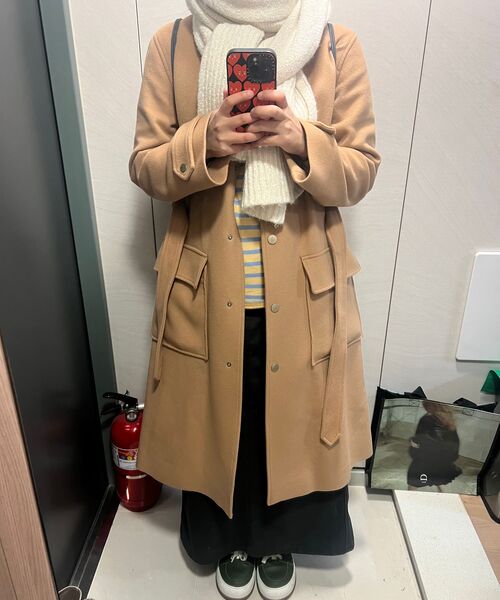 MUSINSA STANDARD WOMAN（ムシンサスタンダードウーマン）の「ウィメンズ CP マキシスカート [ダークグレー]（スカート・レディース・その他・LARGE/MEDIUM/SMALL/X-SMALL/X-LARGE）」の8枚目の写真