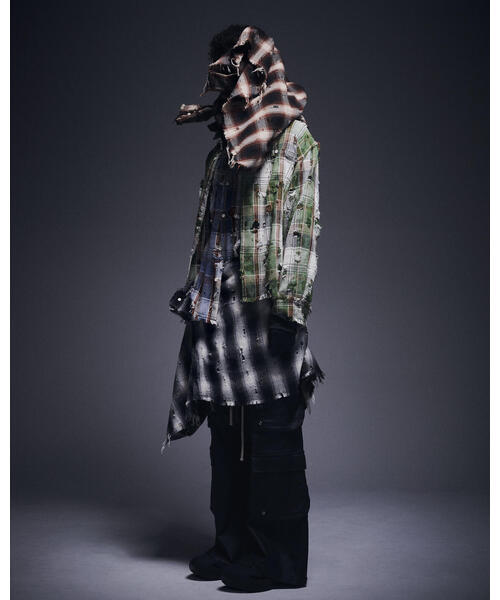 DANKE SCHON（ダンケシェーン）の「DankeSchon/ダンケシェーン/DAMAGE OMBRE CHECK L/S SHIRTS（シャツ/ブラウス・レディース・ブラウン/ブラック・L/M）」の16枚目の写真