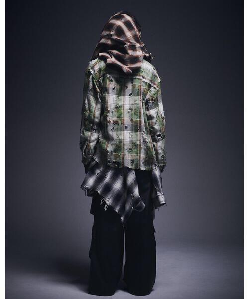 DANKE SCHON（ダンケシェーン）の「DankeSchon/ダンケシェーン/DAMAGE OMBRE CHECK L/S SHIRTS（シャツ/ブラウス・レディース・ブラウン/ブラック・L/M）」の17枚目の写真