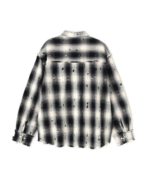 DANKE SCHON（ダンケシェーン）の「DankeSchon/ダンケシェーン/DAMAGE OMBRE CHECK L/S SHIRTS（シャツ/ブラウス・レディース・ブラウン/ブラック・L/M）」の3枚目の写真
