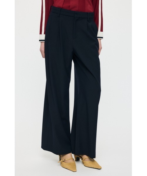 MOUSSY(マウジー)の「【26年SS新作】【セットアップ対応】TUCK WIDE トラウザーズ(その他パンツ・レディース・ネイビー/ライトベージュ/チャコールグレー・2/1)」の3枚目の写真