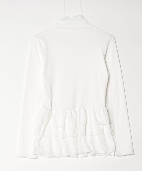 gossip！ロサンゼルス（ゴシップロサンゼルス）の「YUGA　ティアードケーキスカート　ハーフタートルネック　トップス（Tシャツ/カットソー・レディース・ホワイト・M/L）」の12枚目の写真