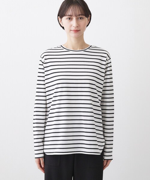 Dessin(デッサン)の「【洗える】シャツテールロングTシャツ(Tシャツ/カットソー・レディース・イエロー系その他4/ネイビー系2/ホワイト系・03/02/01/00)」の16枚目の写真