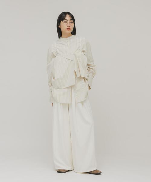 KBF（ケイビーエフ）の「ピーチスキンWIDEパンツ（その他パンツ・レディース・ボルドー/ネイビー/アイボリー・ONE）」の7枚目の写真