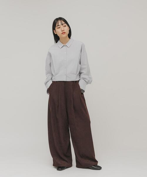 KBF（ケイビーエフ）の「ピーチスキンWIDEパンツ（その他パンツ・レディース・ボルドー/ネイビー/アイボリー・ONE）」の17枚目の写真