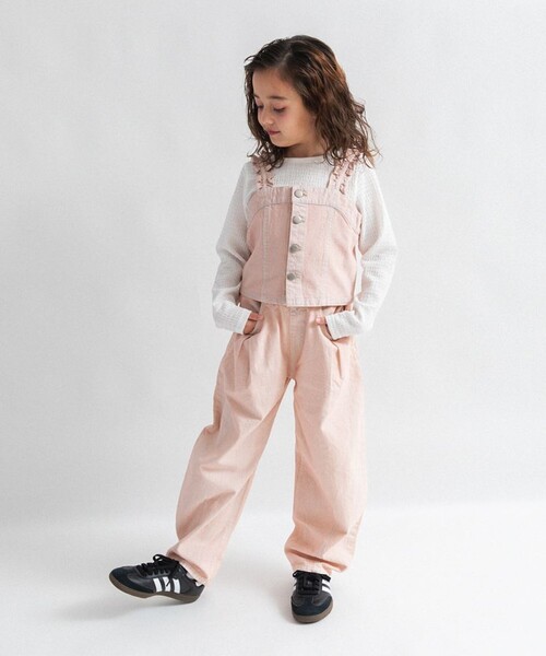 EDWIN（エドウィン）の「【Ou? by EDWIN】デニムタックパンツ（デニムパンツ・キッズ・ブルー/ピンク・100/140/110/150/130/120/90）」の8枚目の写真