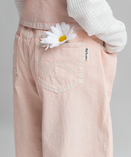 EDWIN（エドウィン）の「【Ou? by EDWIN】デニムタックパンツ（デニムパンツ・キッズ・ブルー/ピンク・100/140/110/150/130/120/90）」の15枚目の写真