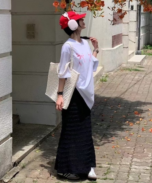 yuue' ( wear )(ユーイ)の「フリルレースロングスカート(スカート・レディース・ホワイト/ブラック・FREE)」の11枚目の写真