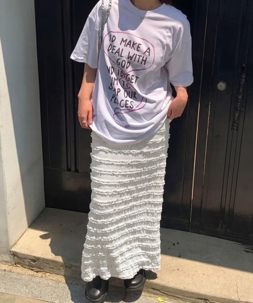 yuue' ( wear )(ユーイ)の「フリルレースロングスカート(スカート・レディース・ホワイト/ブラック・FREE)」の21枚目の写真