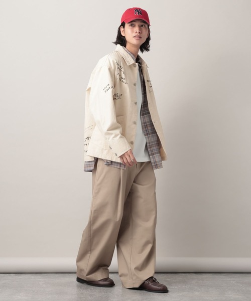 RAGEBLUE（レイジブルー）の「12oz Denim Coverall/カツラギデニムカバーオール【セットアップ対応】（デニムジャケット・メンズ・ホワイト/ネイビー/ピンク・LARGE/MEDIUM）」の5枚目の写真