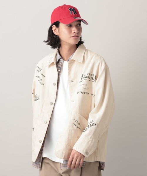 RAGEBLUE（レイジブルー）の「12oz Denim Coverall/カツラギデニムカバーオール【セットアップ対応】（デニムジャケット・メンズ・ホワイト/ネイビー/ピンク・LARGE/MEDIUM）」の8枚目の写真