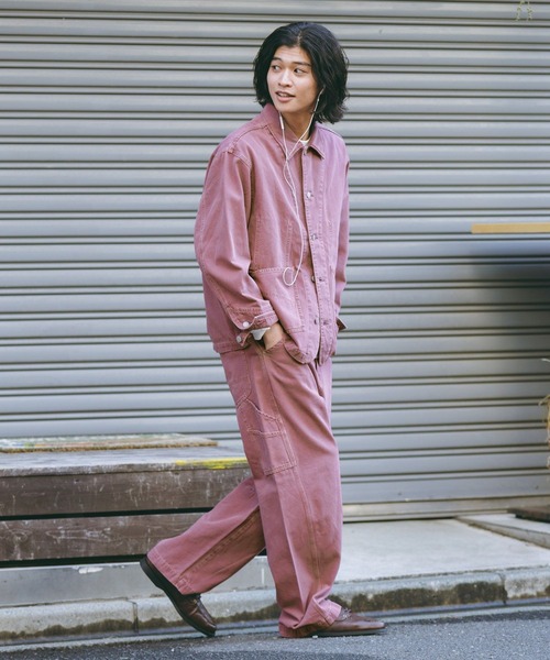 RAGEBLUE（レイジブルー）の「12oz Denim Coverall/カツラギデニムカバーオール【セットアップ対応】（デニムジャケット・メンズ・ホワイト/ネイビー/ピンク・LARGE/MEDIUM）」の11枚目の写真