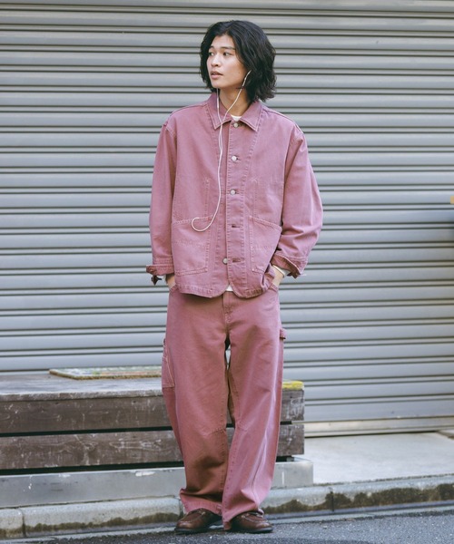 RAGEBLUE（レイジブルー）の「12oz Denim Coverall/カツラギデニムカバーオール【セットアップ対応】（デニムジャケット・メンズ・ホワイト/ネイビー/ピンク・LARGE/MEDIUM）」の12枚目の写真