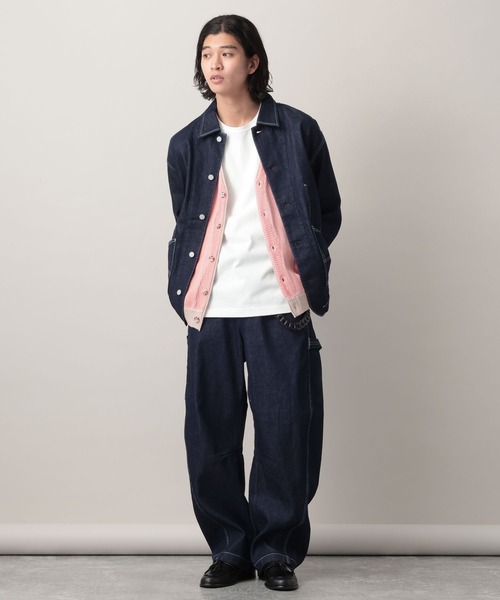 RAGEBLUE（レイジブルー）の「12oz Denim Coverall/カツラギデニムカバーオール【セットアップ対応】（デニムジャケット・メンズ・ホワイト/ネイビー/ピンク・LARGE/MEDIUM）」の17枚目の写真