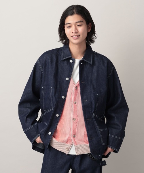 RAGEBLUE（レイジブルー）の「12oz Denim Coverall/カツラギデニムカバーオール【セットアップ対応】（デニムジャケット・メンズ・ホワイト/ネイビー/ピンク・LARGE/MEDIUM）」の19枚目の写真