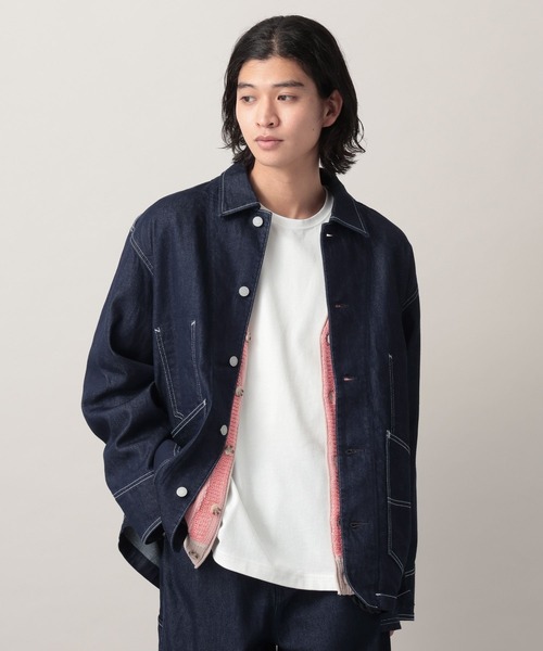 RAGEBLUE（レイジブルー）の「12oz Denim Coverall/カツラギデニムカバーオール【セットアップ対応】（デニムジャケット・メンズ・ホワイト/ネイビー/ピンク・LARGE/MEDIUM）」の20枚目の写真