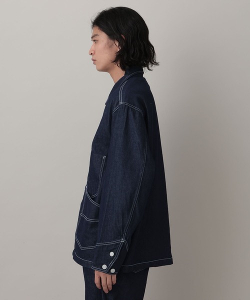 RAGEBLUE（レイジブルー）の「12oz Denim Coverall/カツラギデニムカバーオール【セットアップ対応】（デニムジャケット・メンズ・ホワイト/ネイビー/ピンク・LARGE/MEDIUM）」の22枚目の写真