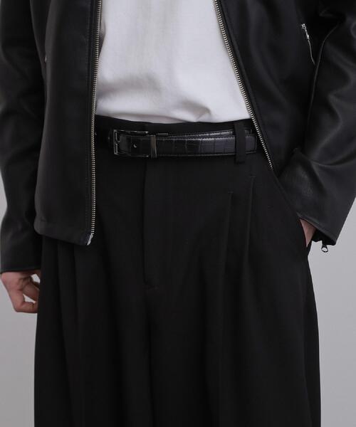 tk.TAKEO KIKUCHI（ティーケータケオキクチ）の「【２WAY】アニマルリバーナローベルト（ベルト・メンズ・ブラック系4/ベージュ系4・00）」の14枚目の写真