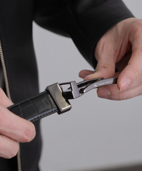 tk.TAKEO KIKUCHI（ティーケータケオキクチ）の「【２WAY】アニマルリバーナローベルト（ベルト・メンズ・ブラック系4/ベージュ系4・00）」の16枚目の写真