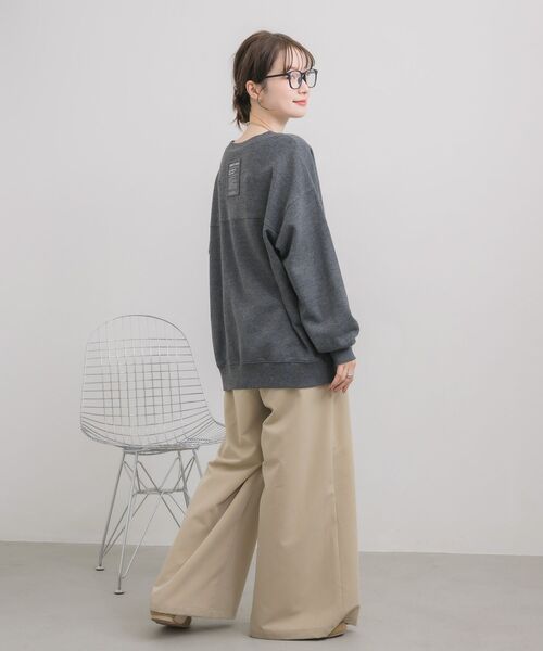 RETRO GIRL（レトロガール）の「切替BIGトレーナー（スウェット・レディース・ホワイト系その他/チャコールグレー/オレンジ・FREE）」の14枚目の写真