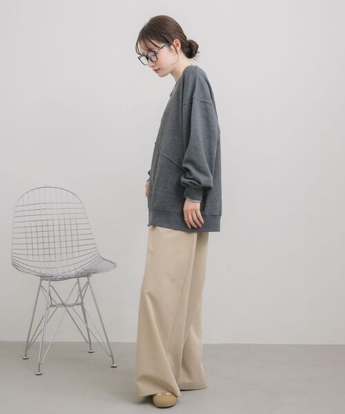 RETRO GIRL（レトロガール）の「切替BIGトレーナー（スウェット・レディース・ホワイト系その他/チャコールグレー/オレンジ・FREE）」の16枚目の写真