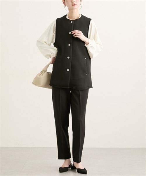 nissen（ニッセン）の「きれいめスポンジリバージレ（ベスト・レディース・ベージュ/ブラック・M/L）」の5枚目の写真