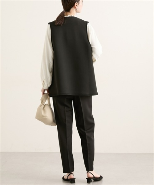 nissen（ニッセン）の「きれいめスポンジリバージレ（ベスト・レディース・ベージュ/ブラック・M/L）」の8枚目の写真