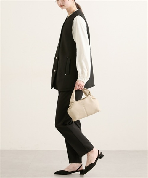 nissen（ニッセン）の「きれいめスポンジリバージレ（ベスト・レディース・ベージュ/ブラック・M/L）」の9枚目の写真