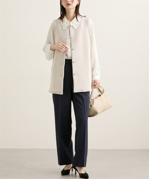 nissen（ニッセン）の「きれいめスポンジリバージレ（ベスト・レディース・ベージュ/ブラック・M/L）」の11枚目の写真