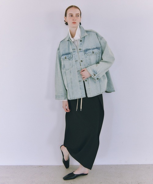 ADAM ET ROPE'(アダムエロペ)の「【サステナブル】シャツライクGジャン(デニムジャケット・レディース・ブルー系その他4/サックスブルー・36/38)」の22枚目の写真