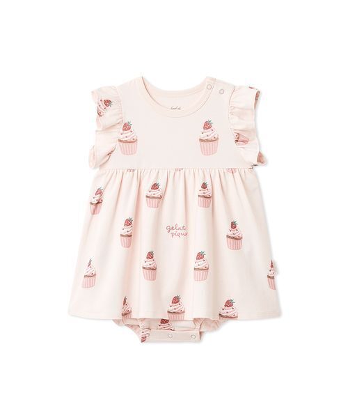 gelato pique（ジェラートピケ）の「【BABY】カップケーキ柄ロンパース（ロンパース・キッズ・ピンク・80/70）」の6枚目の写真