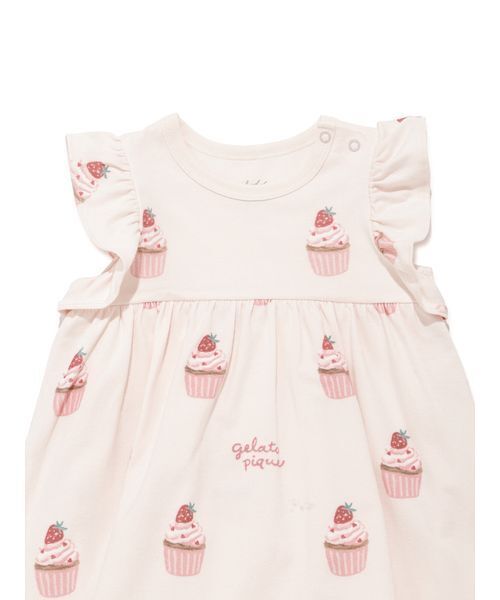 gelato pique（ジェラートピケ）の「【BABY】カップケーキ柄ロンパース（ロンパース・キッズ・ピンク・80/70）」の9枚目の写真