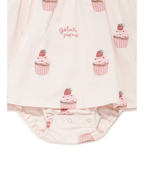 gelato pique（ジェラートピケ）の「【BABY】カップケーキ柄ロンパース（ロンパース・キッズ・ピンク・80/70）」の12枚目の写真