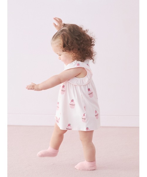 gelato pique（ジェラートピケ）の「【BABY】カップケーキ柄ロンパース（ロンパース・キッズ・ピンク・80/70）」の3枚目の写真