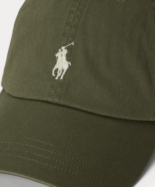 POLO RALPH LAUREN(ポロ ラルフ ローレン)の「コットン チノ ボール キャップ(キャップ・メンズ・グリーン・ONE)」の3枚目の写真