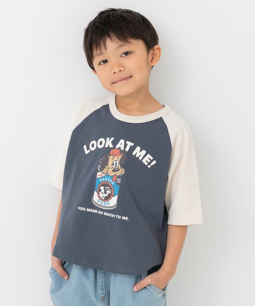 chil2(チルツー)の「綿100% プリントラグラン半袖Tシャツ(Tシャツ/カットソー・キッズ・O/J/H/A/Q/S/F/E/D/C/T/N/M/L/K/R/P/I/G/B・80cm/140cm/130cm/120cm/110cm/100cm/90cm)」の7枚目の写真
