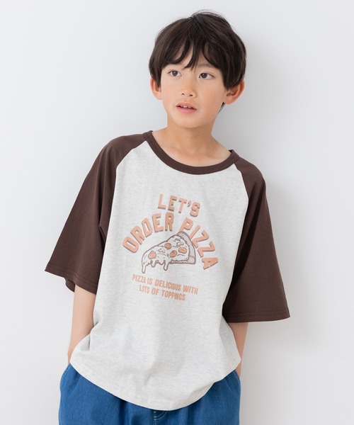 chil2(チルツー)の「綿100% プリントラグラン半袖Tシャツ(Tシャツ/カットソー・キッズ・O/J/H/A/Q/S/F/E/D/C/T/N/M/L/K/R/P/I/G/B・80cm/140cm/130cm/120cm/110cm/100cm/90cm)」の11枚目の写真
