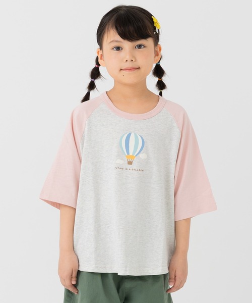 chil2(チルツー)の「綿100% プリントラグラン半袖Tシャツ(Tシャツ/カットソー・キッズ・O/J/H/A/Q/S/F/E/D/C/T/N/M/L/K/R/P/I/G/B・80cm/140cm/130cm/120cm/110cm/100cm/90cm)」の17枚目の写真
