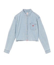 A BATHING APE | EMBRO BADGE CHAMBRAY CROPPED SHIRT(シャツ/ブラウス)
